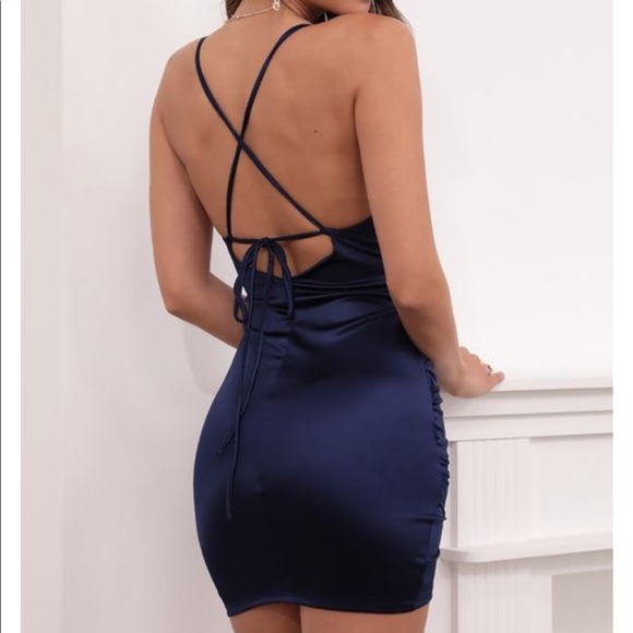 NWT ~ never worn Lucyinthesky xs navy blue party dress - Picture 3 of 4